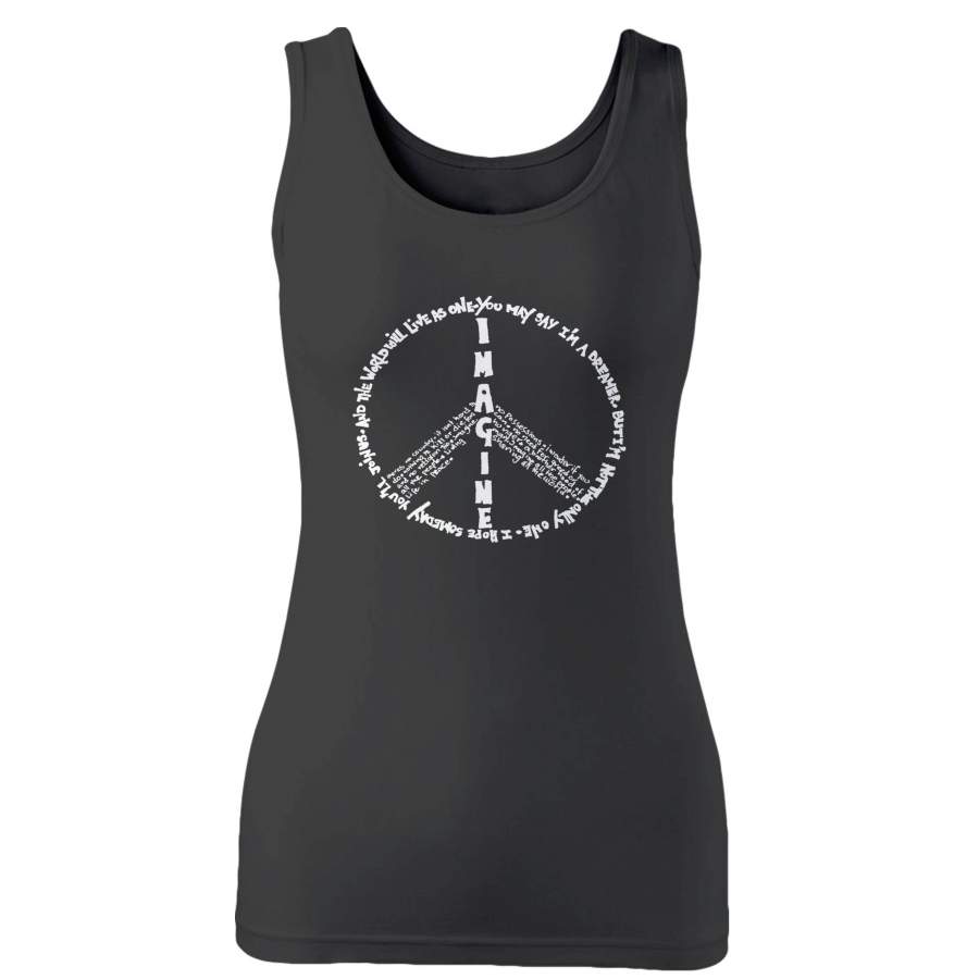 John Lennon Imagine Peace Quote Woman’s Tank Top