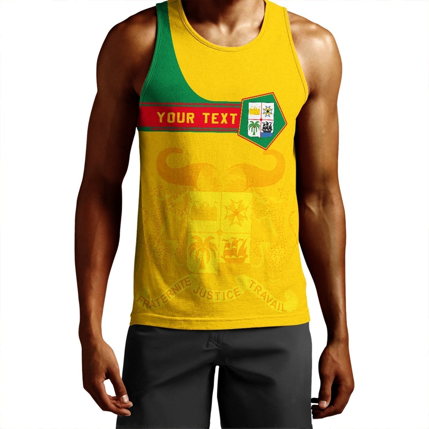 (Custom) African Tank Top – Benin Men’S Tank Top Pentagon Style