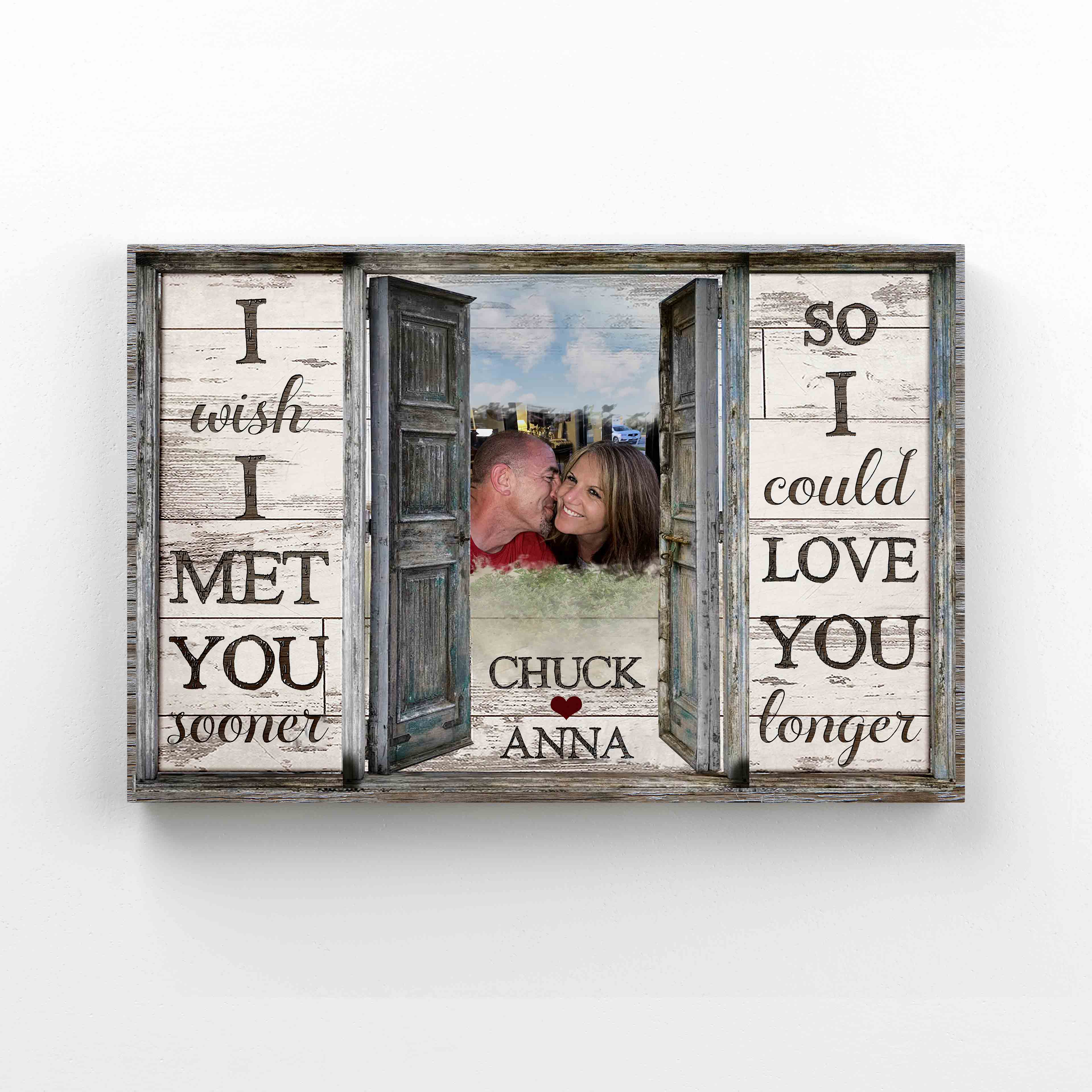 Personalized Name Canvas, I Wish I Met You Sooner Canvas, Couple Canvas, Valentine Canvas Realtorgift