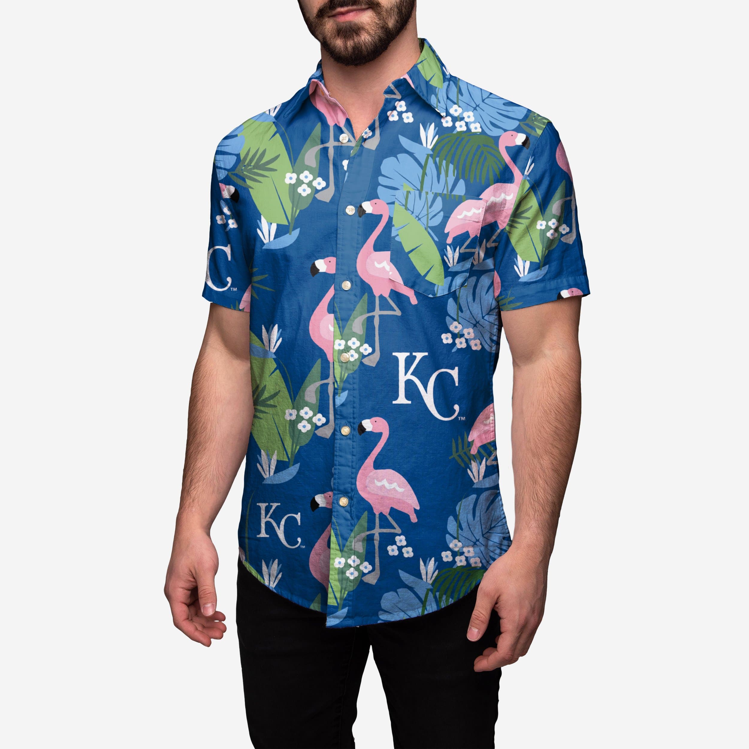 Kansas City Royals Floral Button Up Shirt