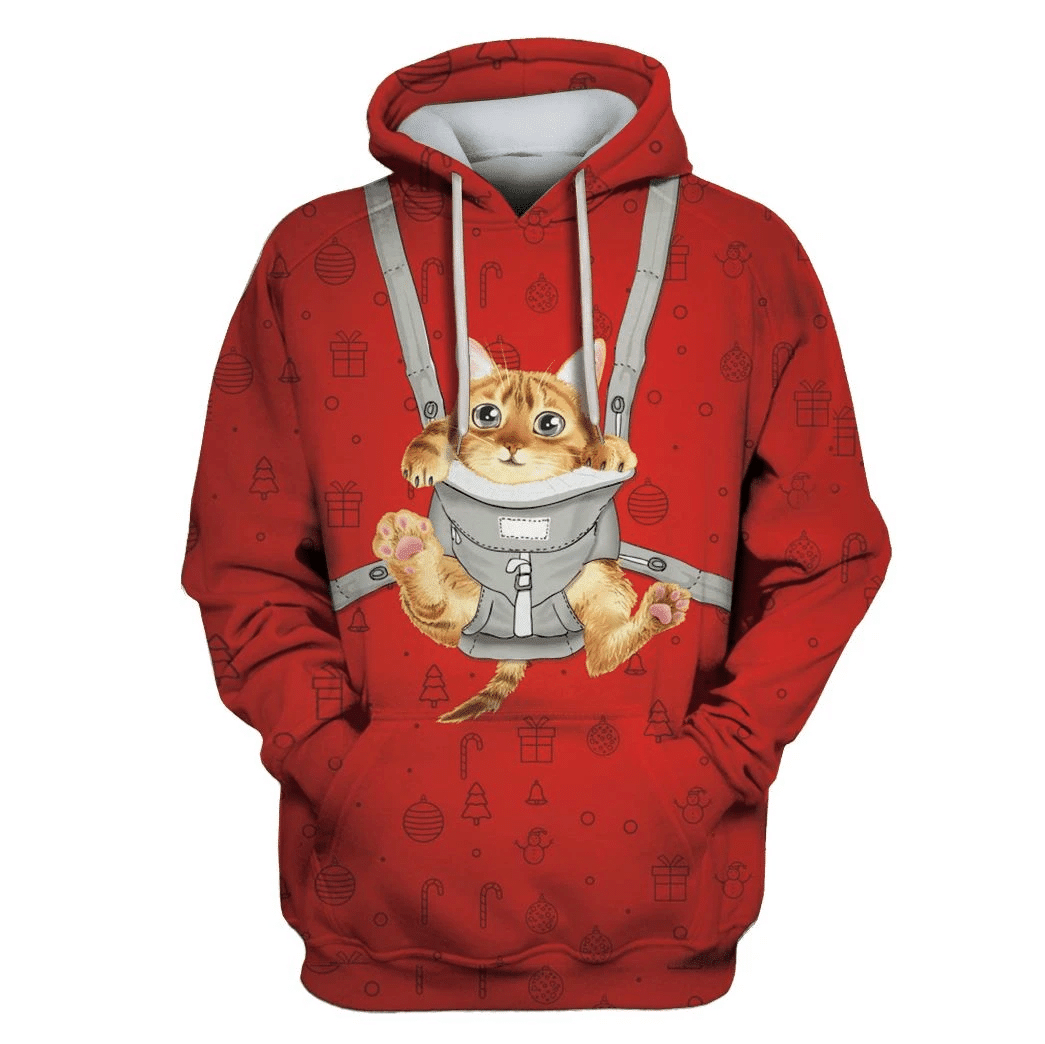 Mysticlife Cat Merry Christmas Custom T-Shirt – Hoodies Apparel