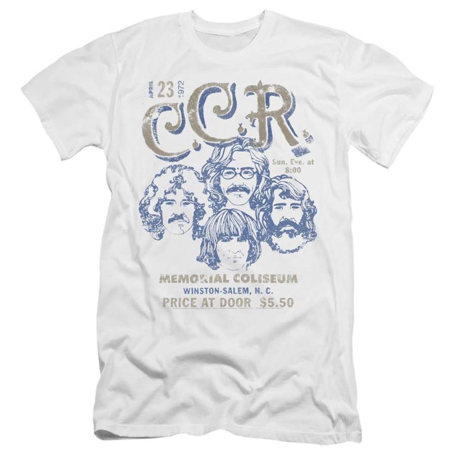 Creedence Clearwater Revivial Sketch Poster Men’s 30/1 Cotton Slim SS T ...