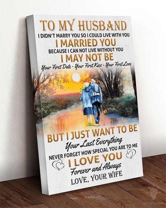 To My Husband Canvas Art And Poster Hg Valentine Gift For Her Valentine Gift For Him