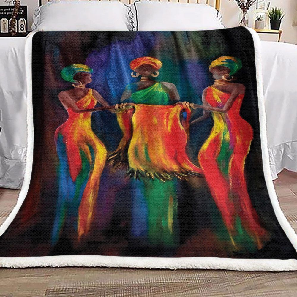 African American Artist African Art VD1610004F Sherpa Fleece Blanket