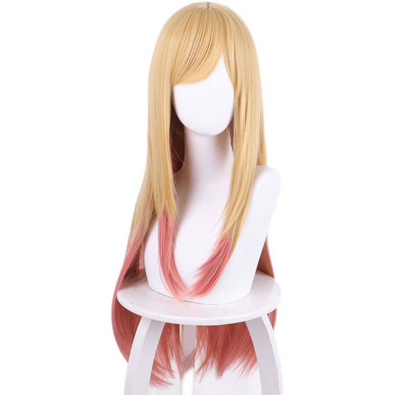 Anime My Dress-Up Darling Marin Kitagawa Cosplay Wig Yellow Gradient 85cm Long Straight Hair Kawaii Cute Halloween Carnival alx