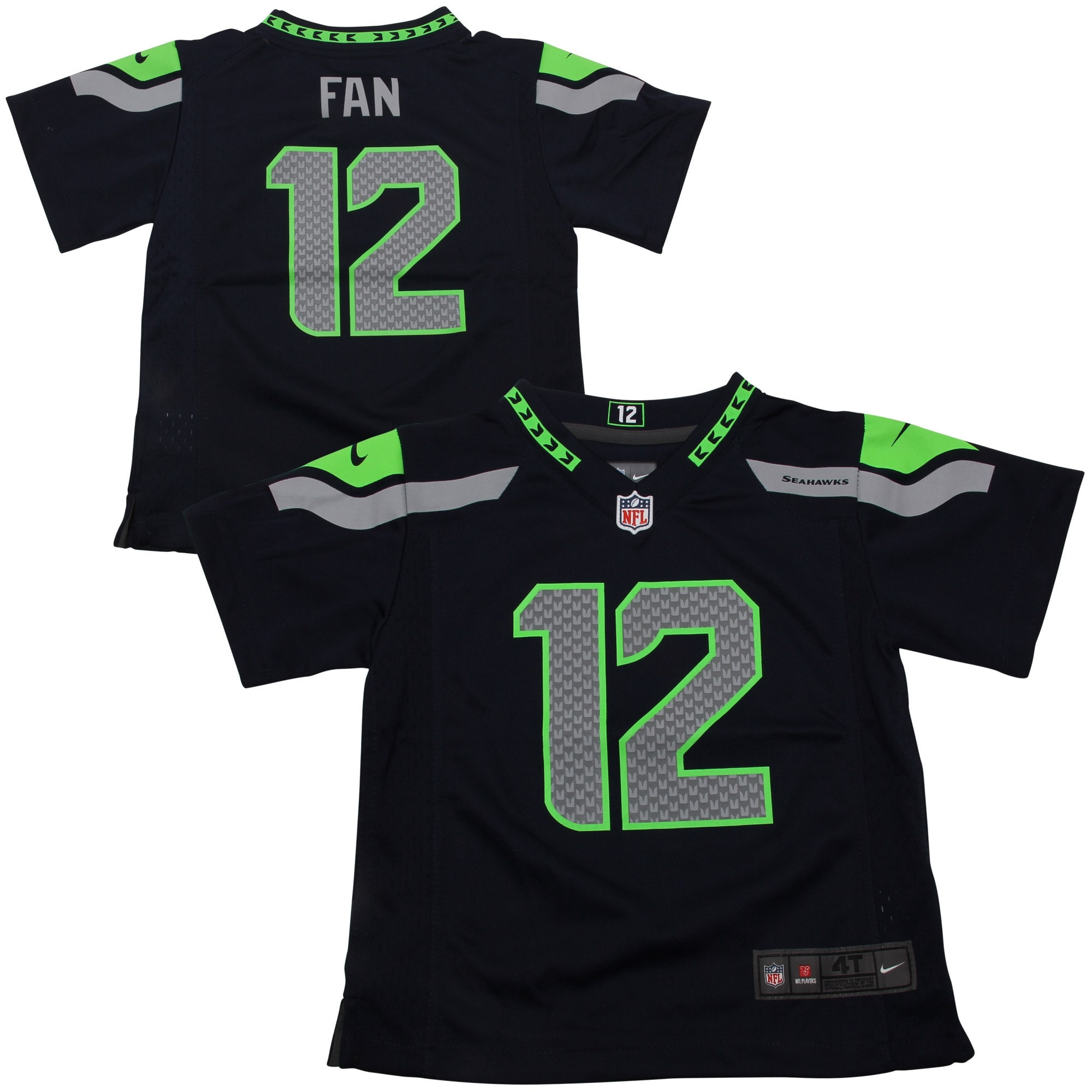 12s Seattle Seahawks Toddler Game Jersey – College Navy NFL