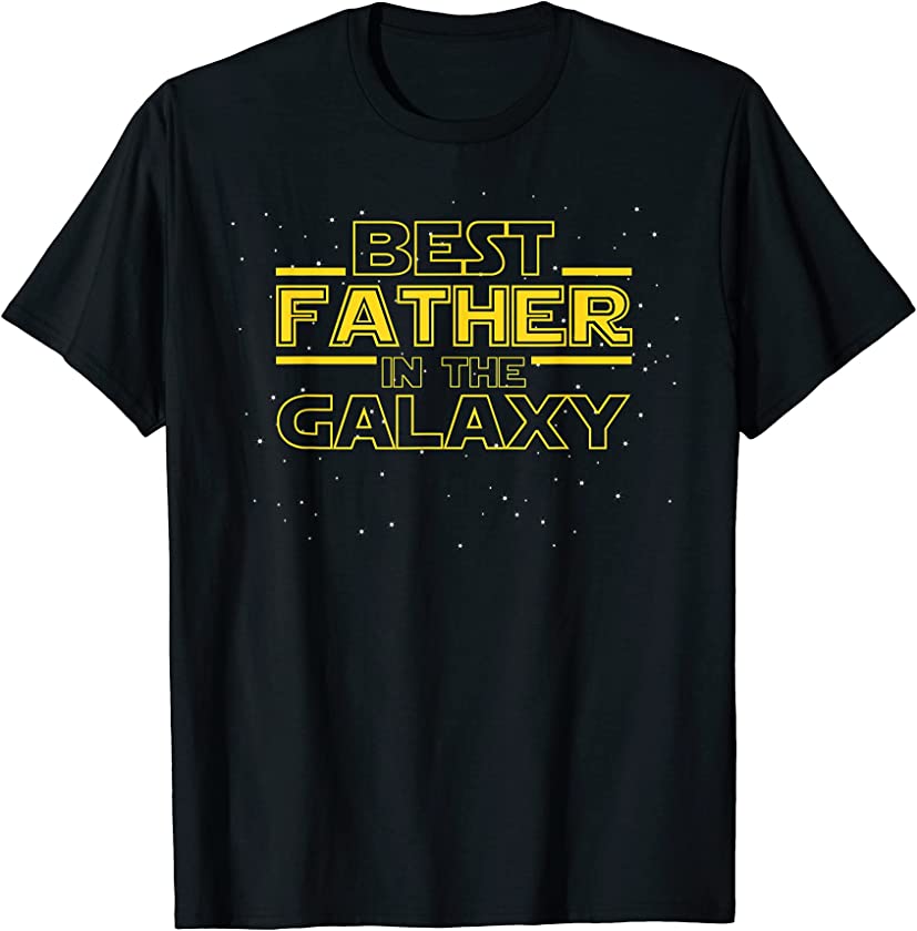 Mens Father Shirt Gift for New Father, Best Father in the Galaxy T-Shirt