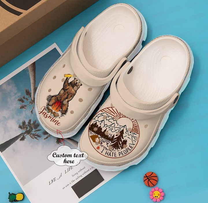 Camping Personalized I Hate People clog Shoes 2