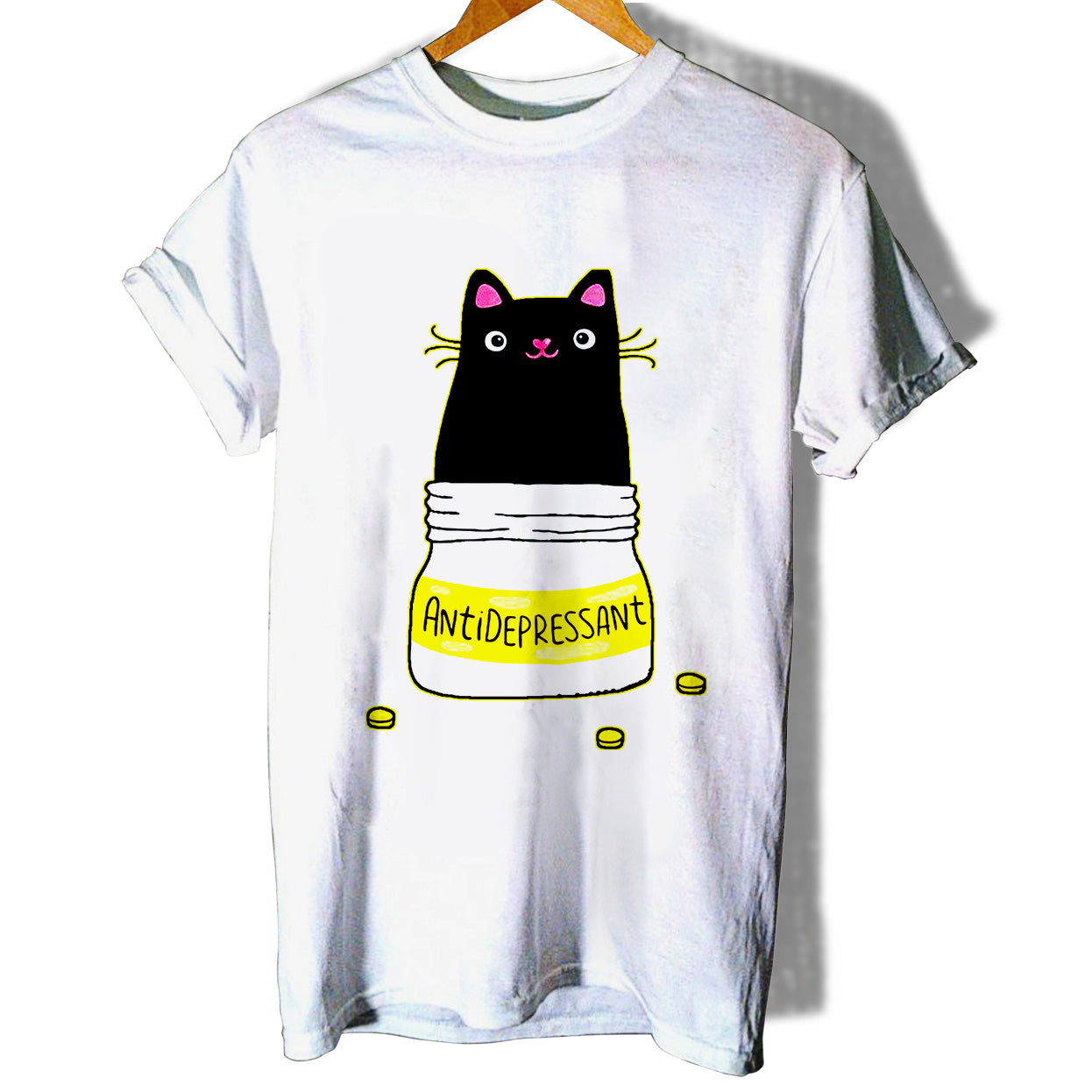 Cute Cat Kitten Antidepressant Women T-Shirt