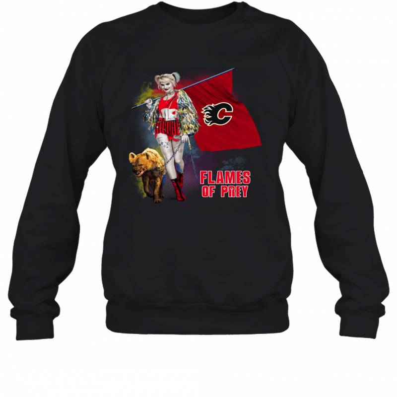 Harley Quinn flag Calgary Flames Of Prey Sweatshirt