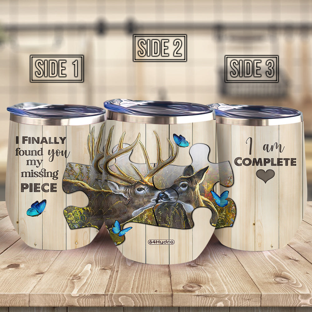 Deer Couple You Are My Missing Piece Couple Gift Ablz0807006Z Wine Tumbler