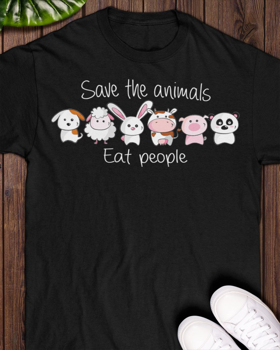 Save The Animals Eat People Vegan Vegetarian T-Shirt