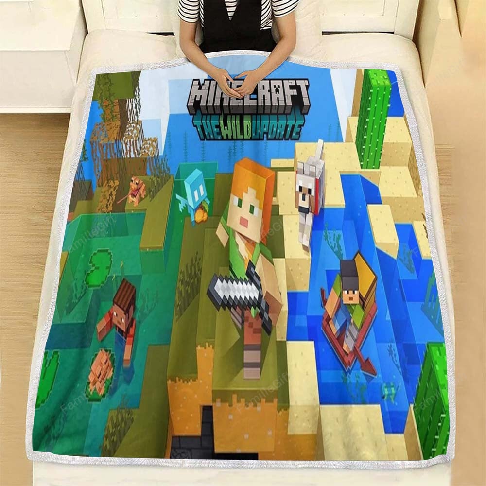 World Gamers Call For Minecraft Rescue Fleece Blanket –  Soft Blanket, Warm Blanket