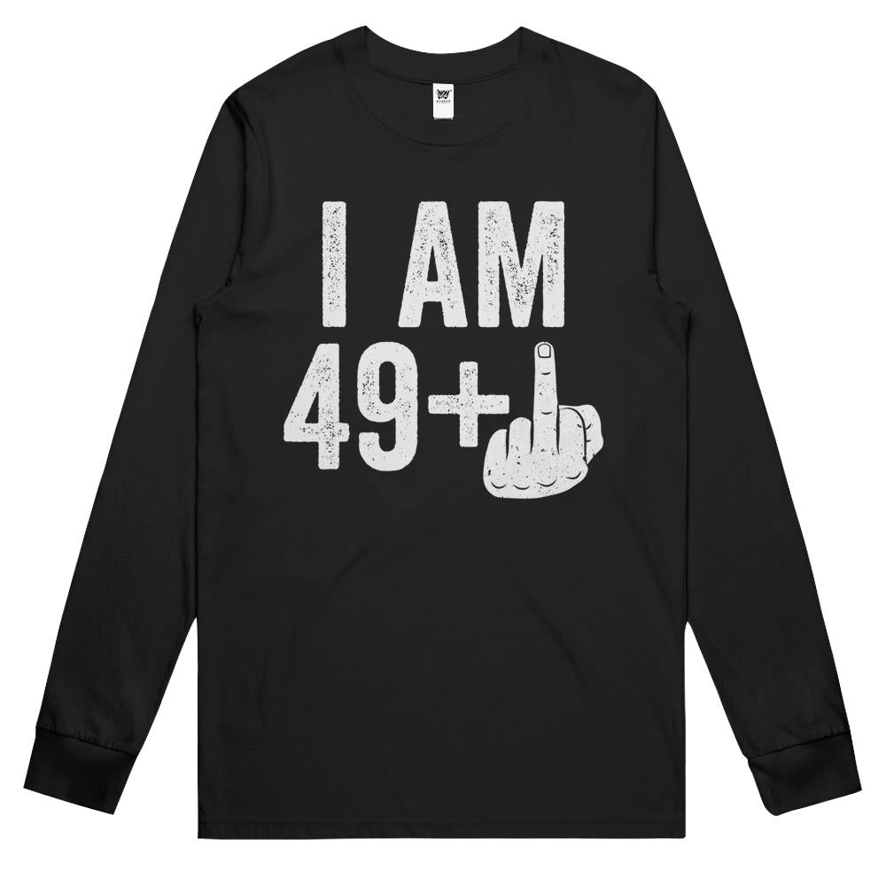 I Am 49 Plus Middle Finger 50Th Birthday Gift Long Sleeve T Shirts