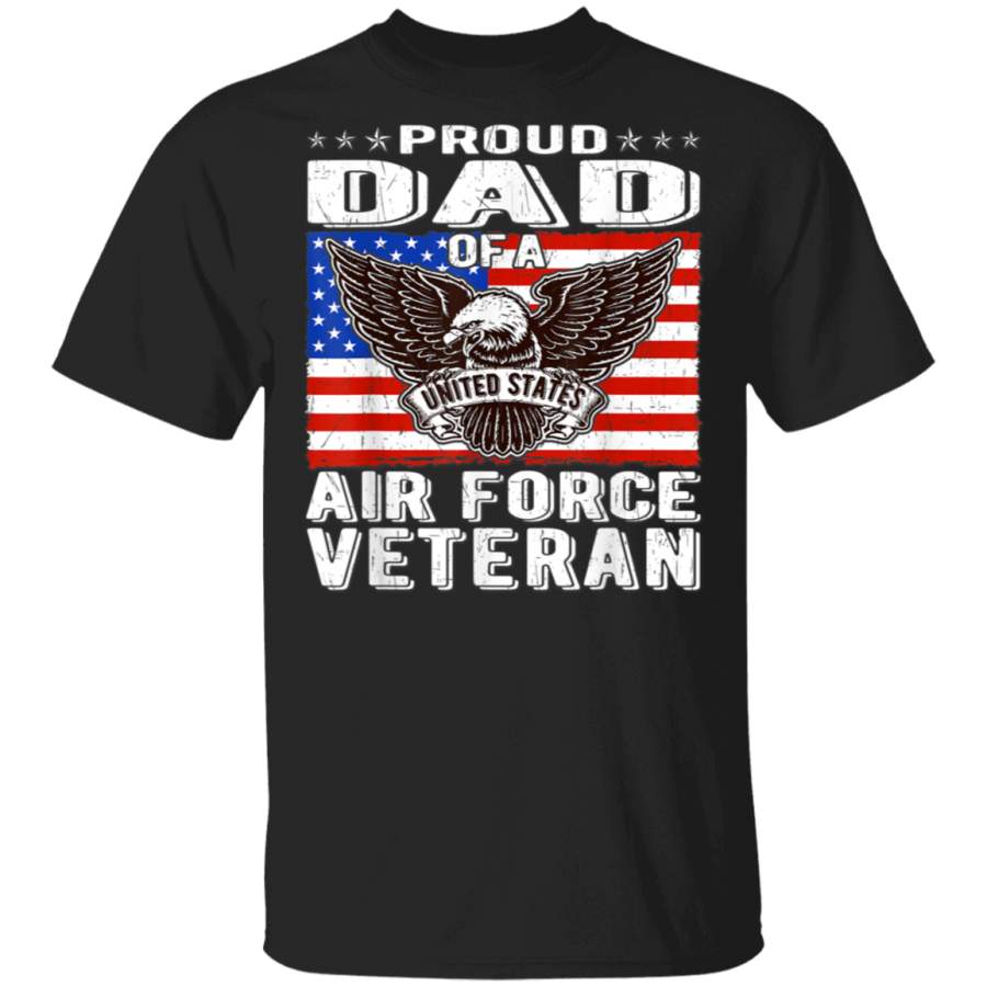 Mens Proud Dad Of Us Air Force Veteran Patriotic Military Father Tshirt 