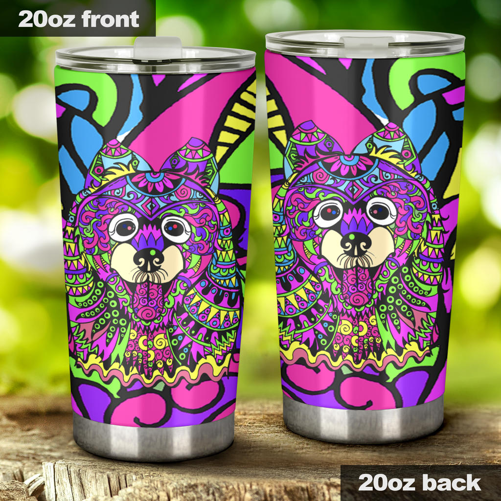 Samoyed Design Double-Walled Vacuum Insulated Tumblers – Art By Cindy Sang – Jillnjacks Exclusive