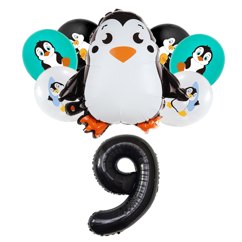 Cartoon Animal Penguin Theme Foil Balloons Birthday party decorations Baby Shower Supplies Kids favor toys Cute Globos Air alx