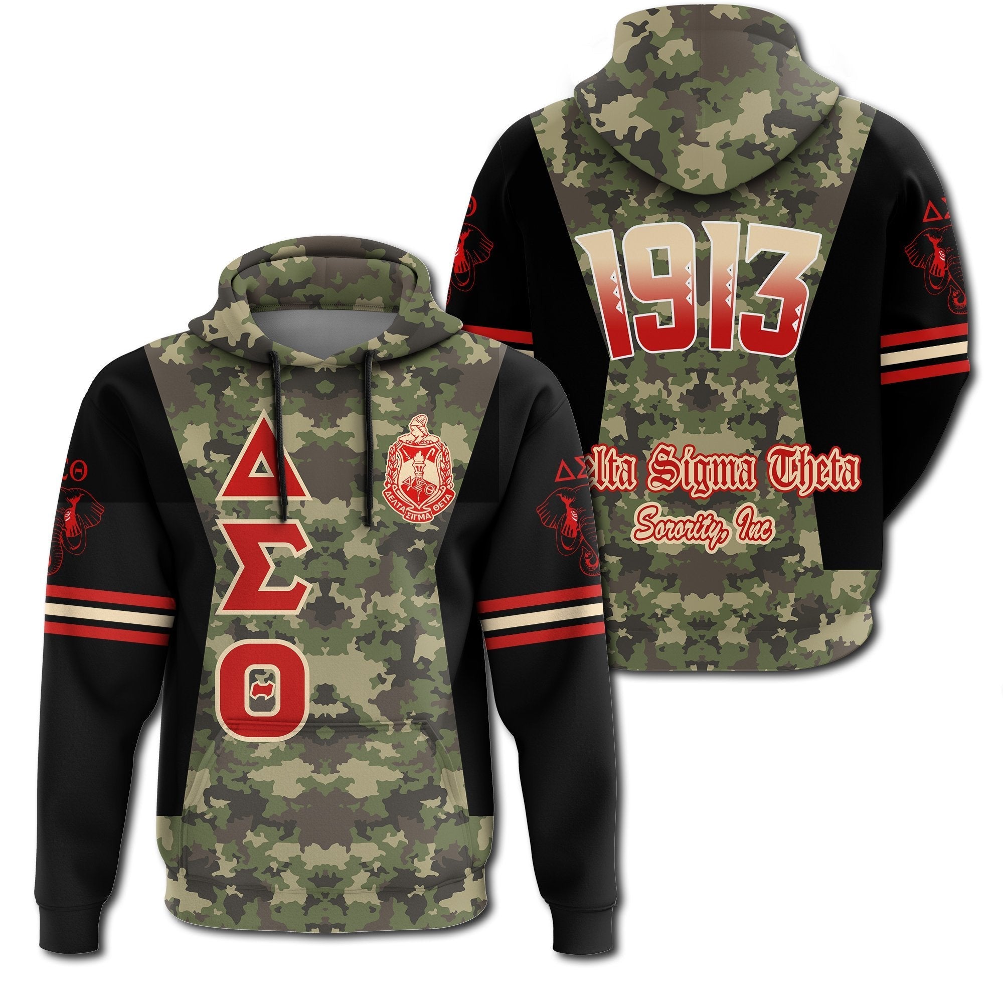 Sorority Hoodie – Delta Sigma Theta Sorority Camouflage Hoodie