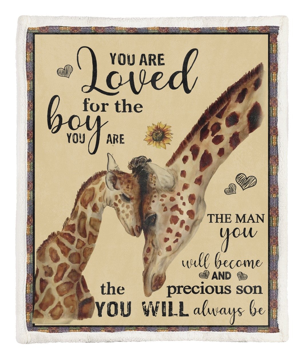 You Are Loved For The Boy Giraffe Funny Giraffe Fleece Blanket | Adult 60×80 inch | Youth 45×60 inch | Colorful | BK1883