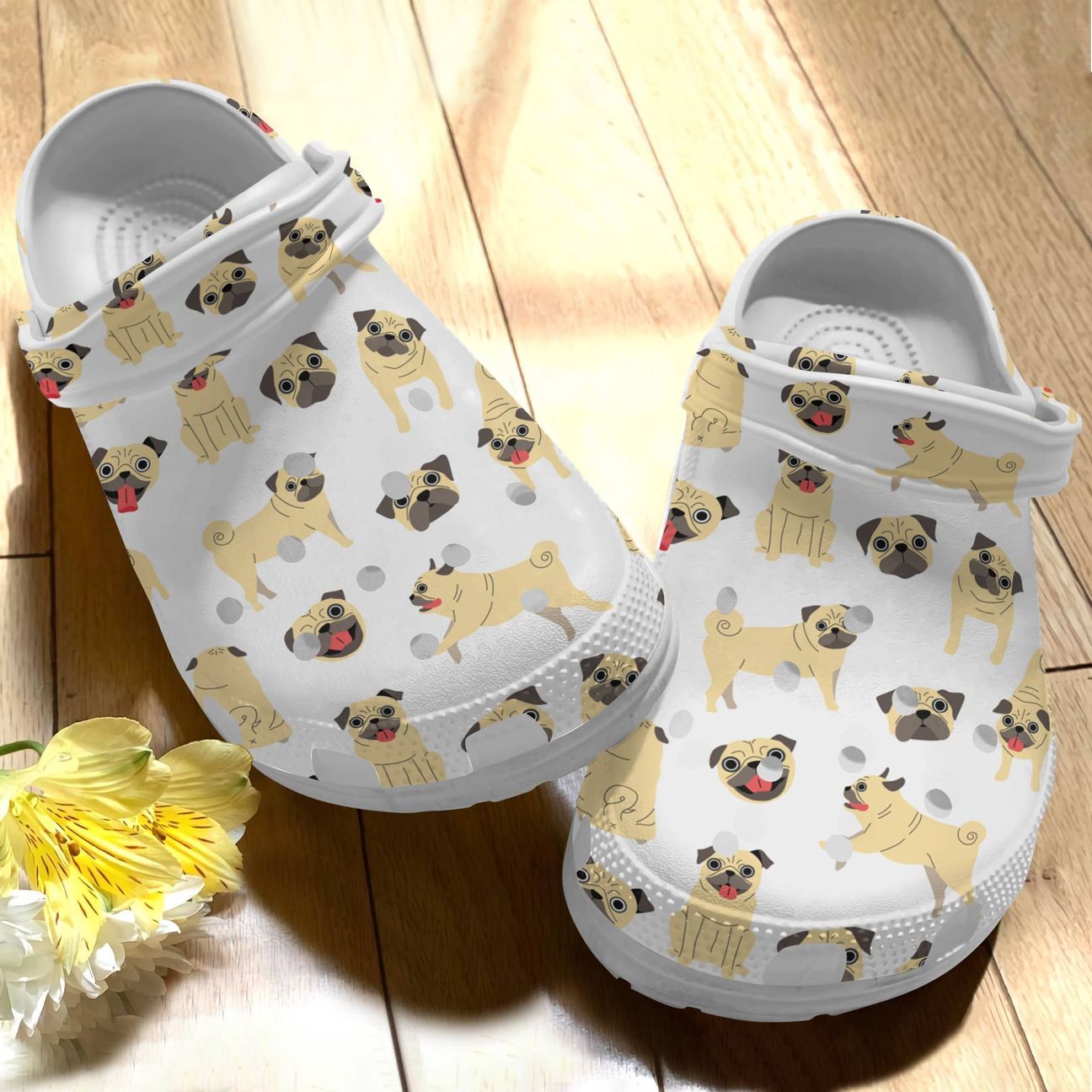 Dog Personalize Clog, Custom Name, Text, Fashion Style For Women, Men, Kid, Print 3D Pug V2