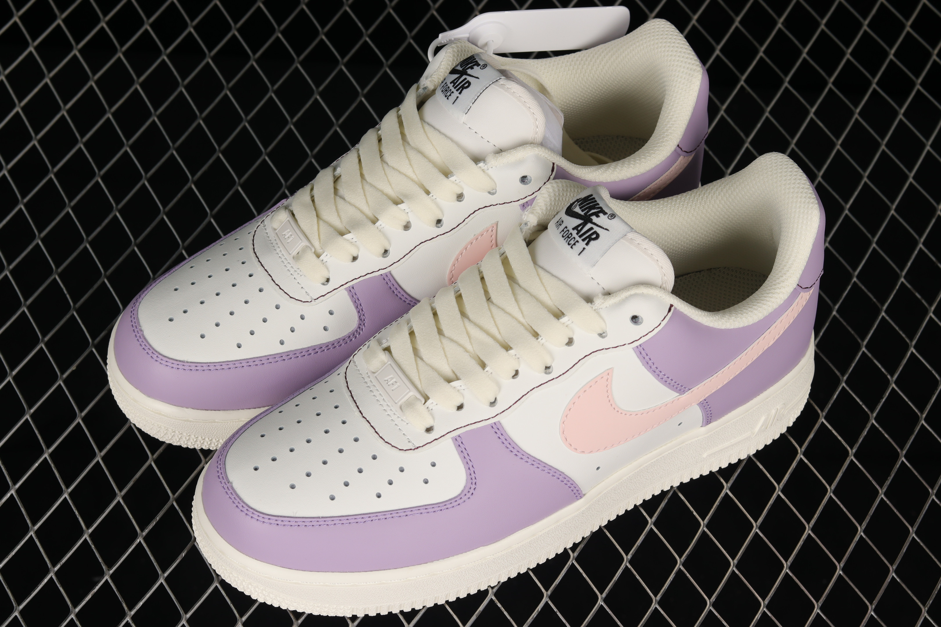 Nike Air Force 1 ’07 Purple Beige Pink Shoes Sneakers, Women SNK862638646