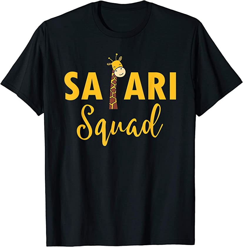 Safari Squad Giraffe Zoologist Animals Zoo Lovers T-Shirt