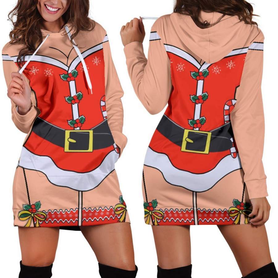 Women Hoodie Dress – Ugly Sweater Lady Santa