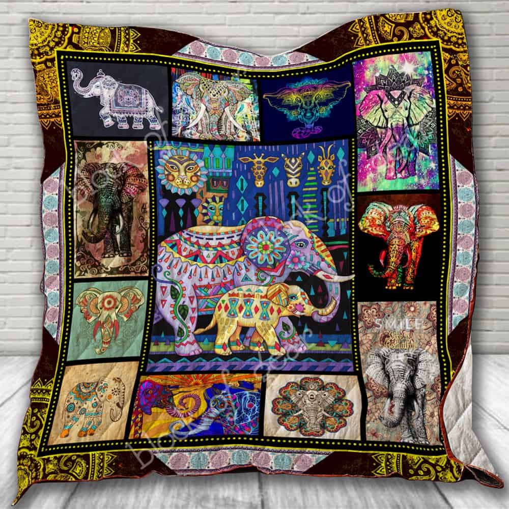 Bohemian Elephant Quilt Th761