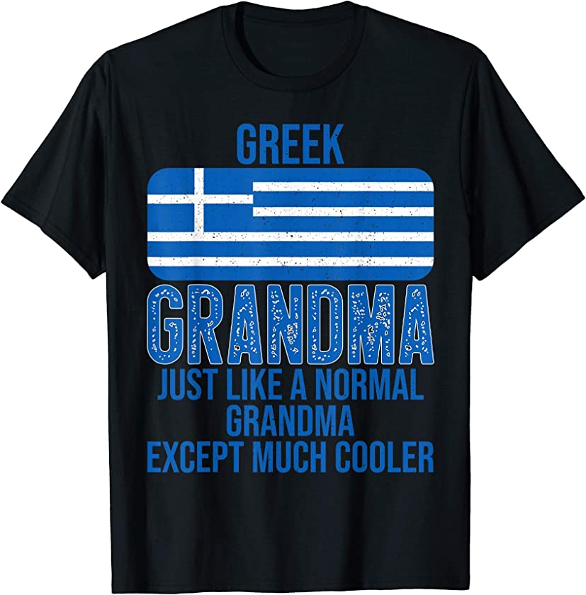 Vintage Greek Grandma Greece Flag for Mother’s Day T-Shirt