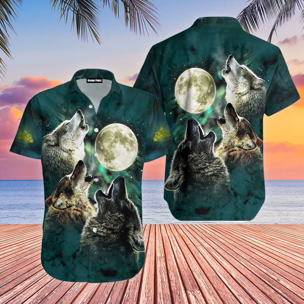 Native American Wolfs And Moon Hawaii Shirt For Men Women Ha64926