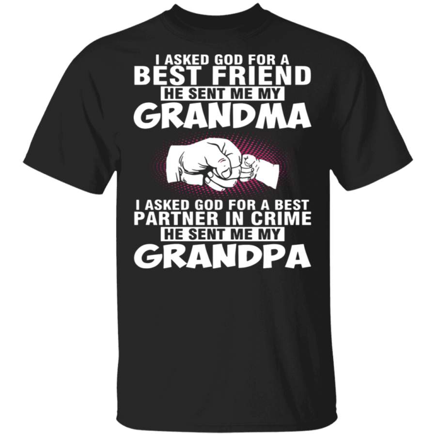 He sent me my grandma i asked god for a best partner in crime T-Shirt