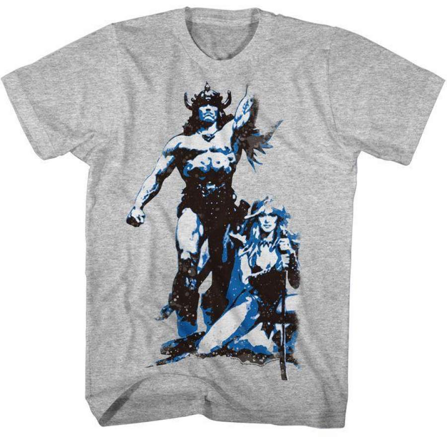 Conan the Barbarian Vintage Mens T Shirt Gray Heather