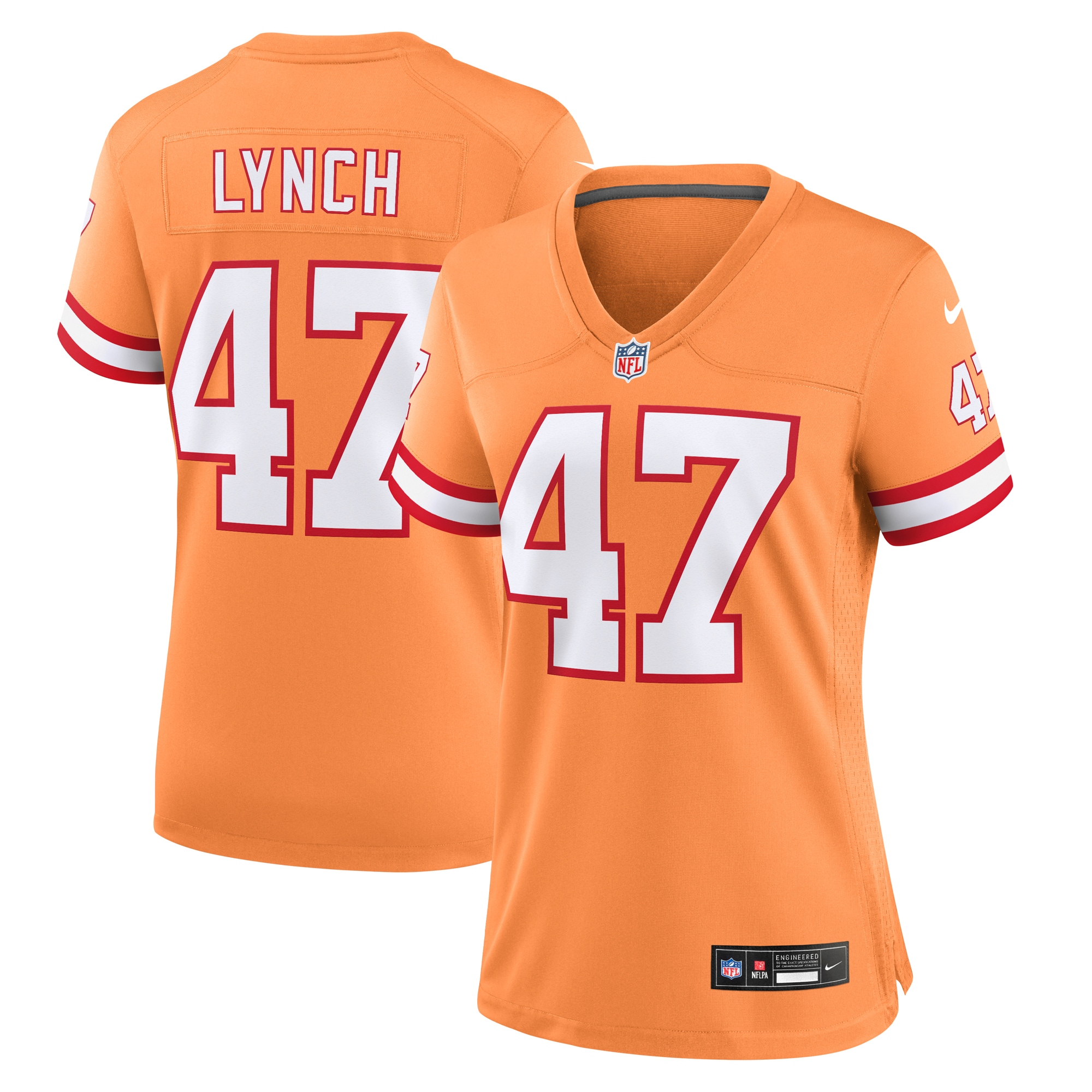 Women’s Tampa Bay Buccaneers John Lynch Orange Throwback Game Jersey