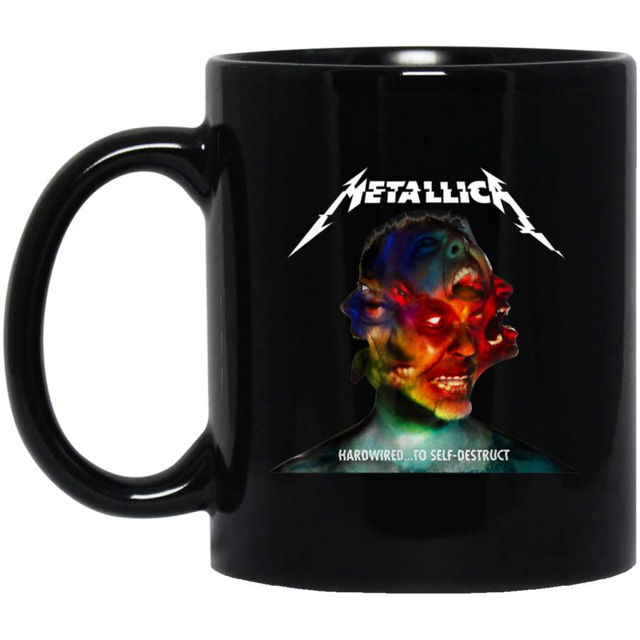 We All Love Metallica-Skull Blackened Fire Mug Fun 11 oz 15 oz Black Mug