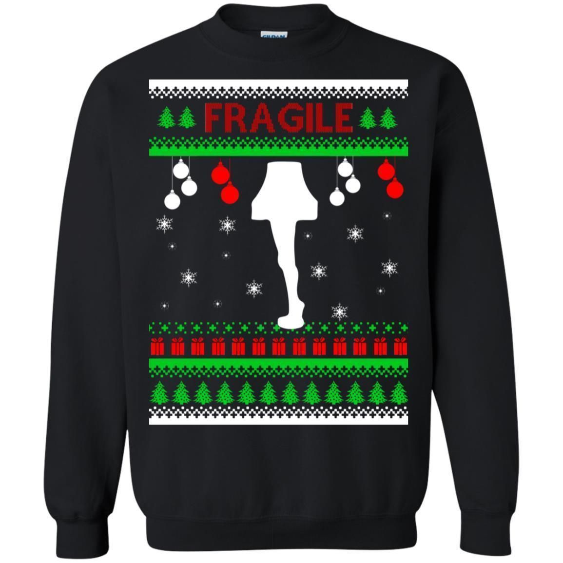 Check out this awesome Fragile Leg Lamp Ugly Christmas sweatshirt