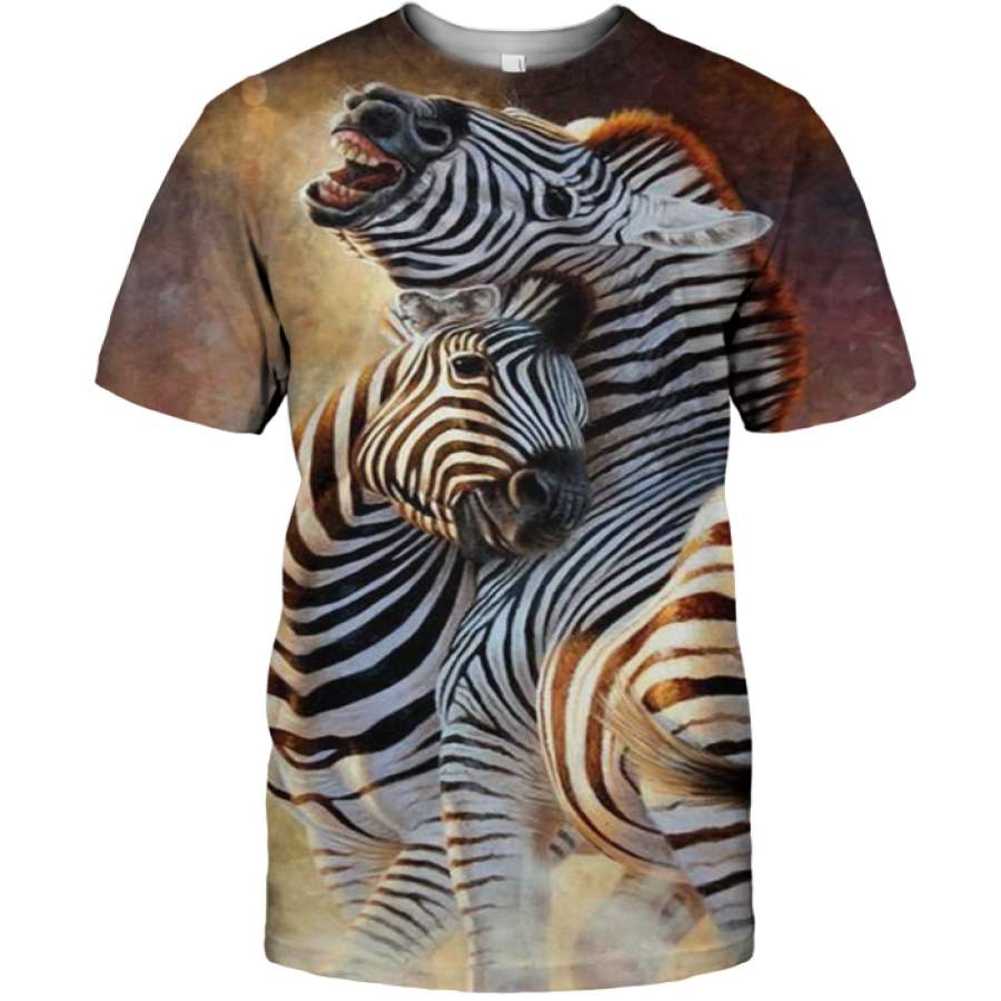 3D All Over Print Lovely Zebra Shirt