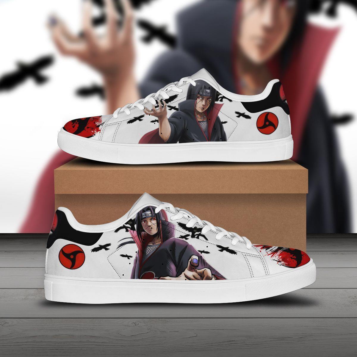 Itachi Custom Shoes Sharingan Nrt Anime Skate Sneakers