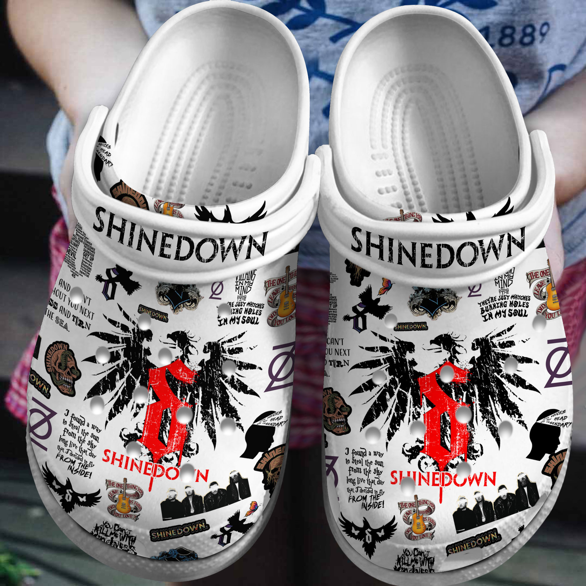 Premium Shinedown Music Crocs Crocband Clogs Shoes Comfortable For Men Women and Kids 2