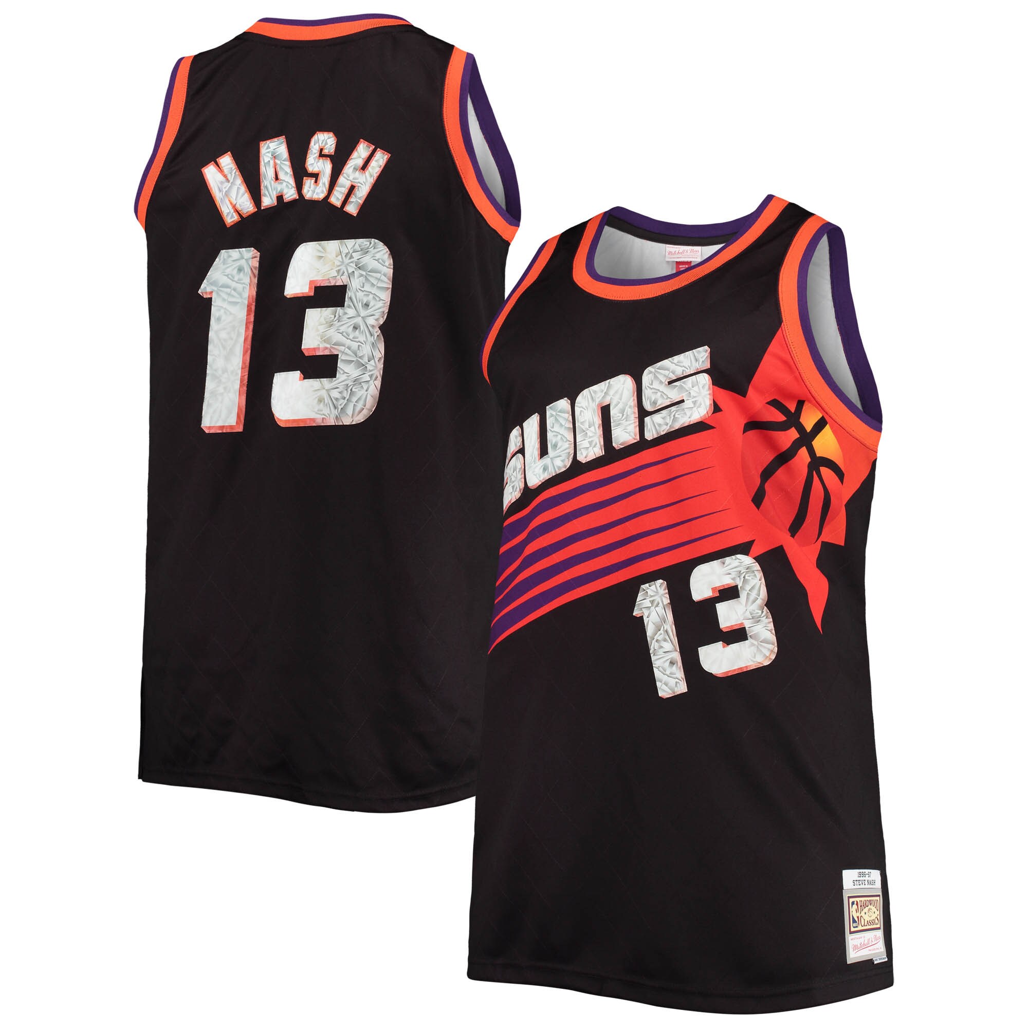 Steve Nash Phoenix Suns Mitchell & Ness Big & Tall 1996-97 NBA 75th Anniversary Diamond Swingman Jersey – Black