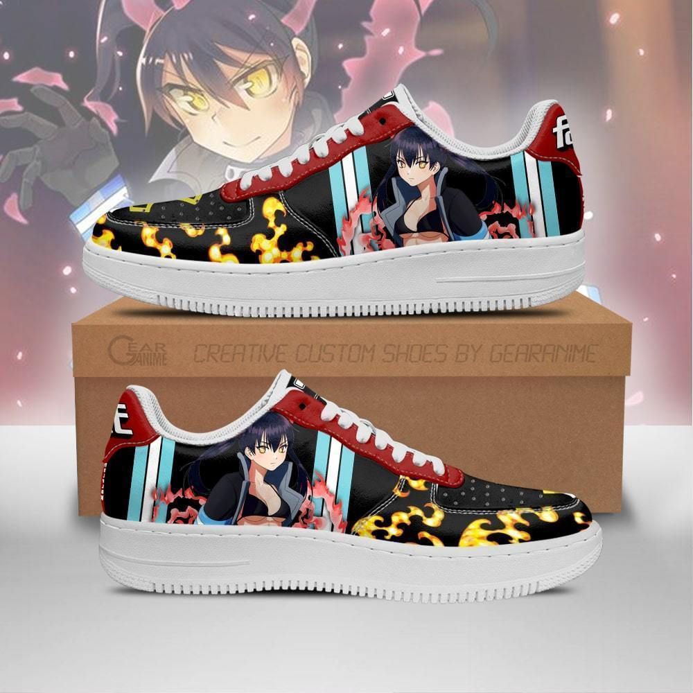 Fire Force Tamaki Kotatsu Costume Air Force Shoes Sneakers Custom Anime