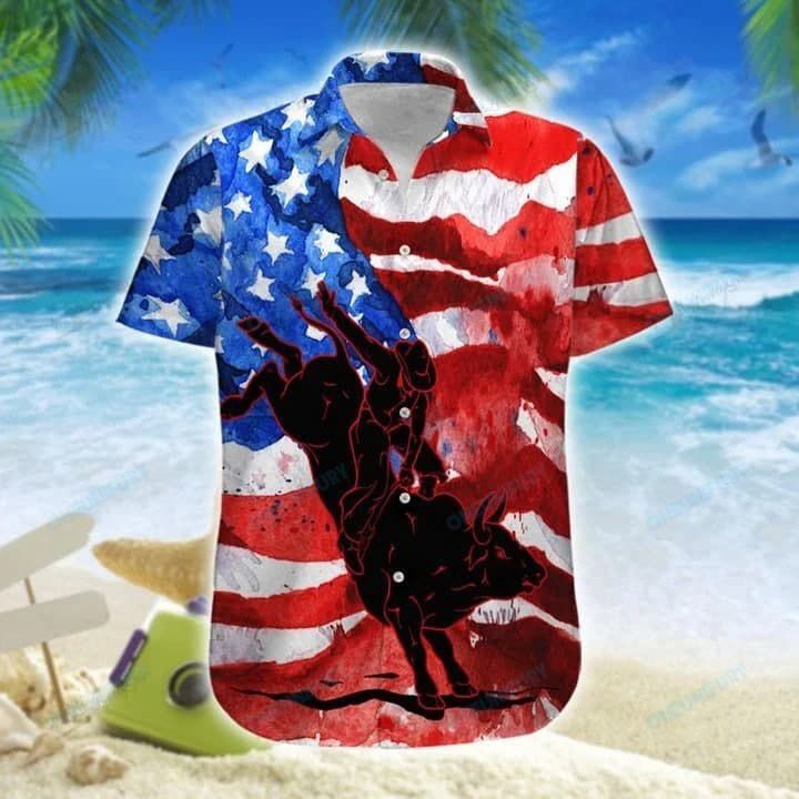 Bull Riding Hawaii Shirt Ha6386