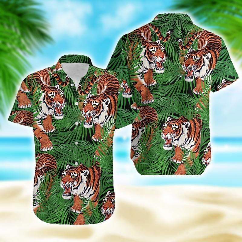 Tiger Tropical Hawaiian Shirts Hawaiian Shirt For Men, Hawaiian Shirt For Women, Aloha Shirt, Hawaii Shirt