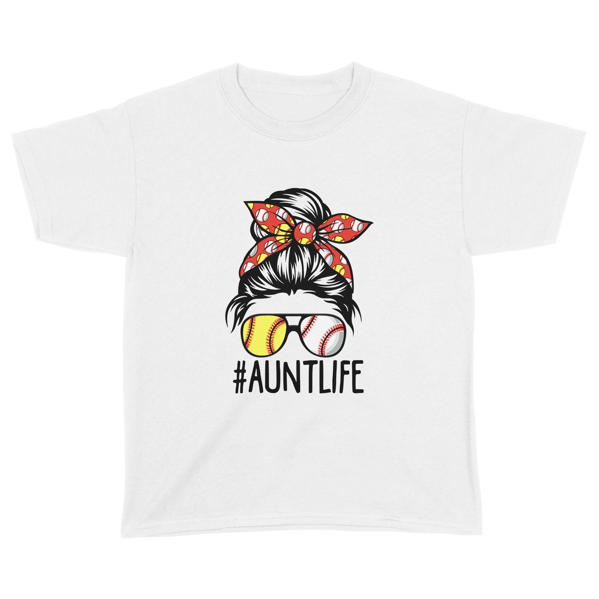 Aunt Life Softball Baseball Mothers Day Graphic Tees Shirt Mother’s Day 2021 Gifts T-Shirt – Standard Youth T-shirt