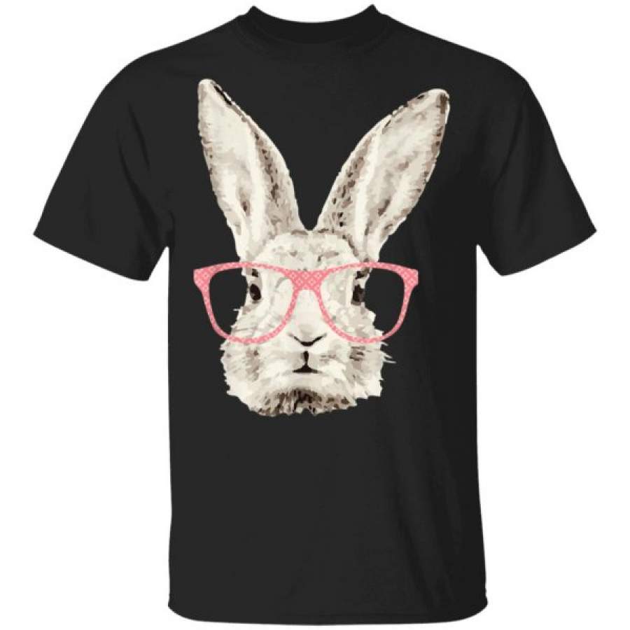 Cute Bunny Rabbit Pink Glasses Funny Hipster Easter Shirts