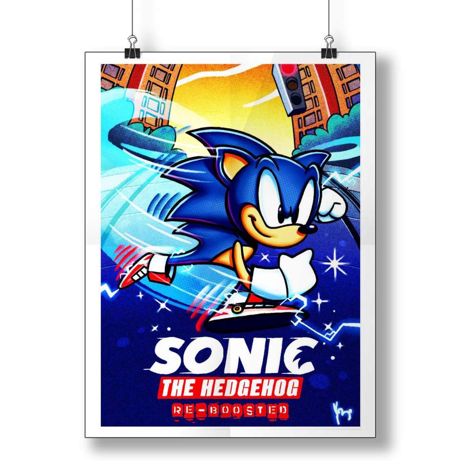 Sonic The Hedgehog A Whole New Speed Of Hero Poster