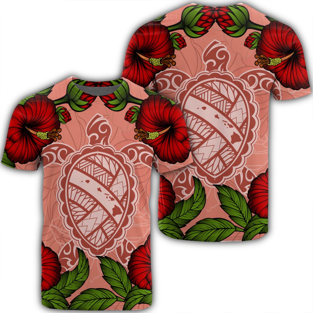 Hawaiian Turtle Hibiscus Pink Fide Style Ah Ha107480