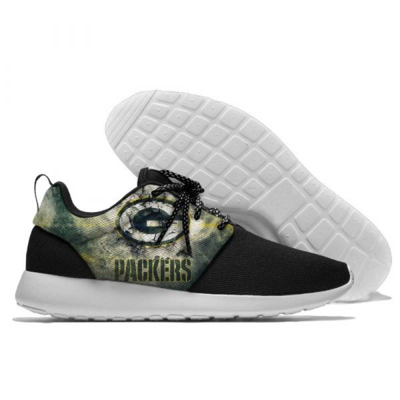 Mens And Womens Green Bay Packers Lightweight Sneakers, Packers Running Shoes