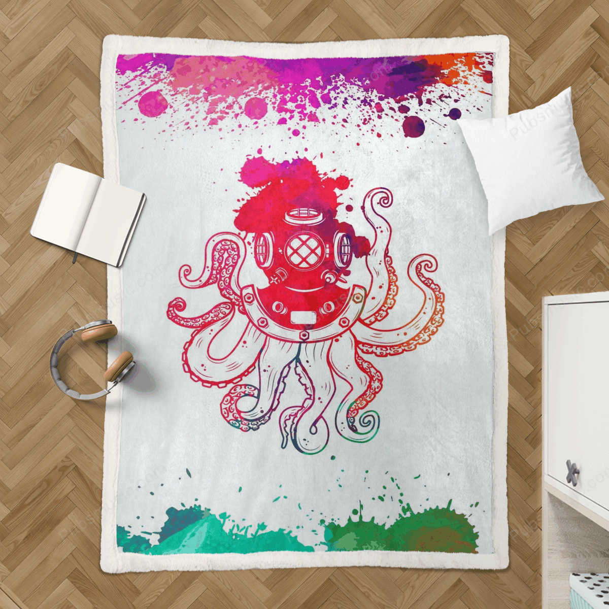 Pop Art Octopus  – Animal Sherpa Fleece Blanket