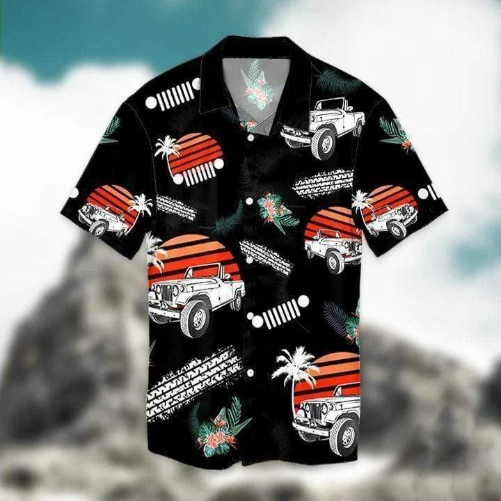 Jeep Retro Vintage Tropical Hawaii Shirt Ha25082