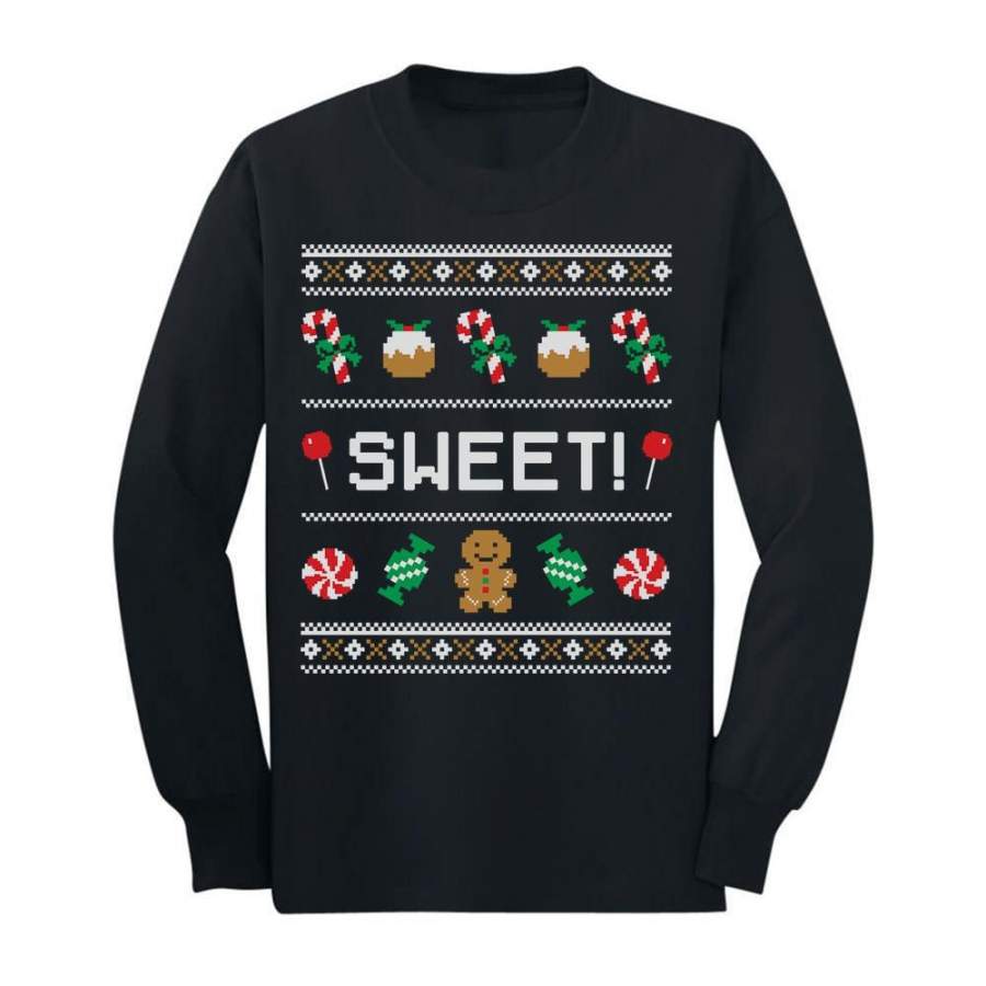 Sweet Candy Ugly Christmas Sweater Toddler/Kids Long sleeve T-Shirt